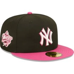 Men's New York Yankees New Era Black/Pink 1999 World Series Champions Passion 59FIFTY Fitted Hat