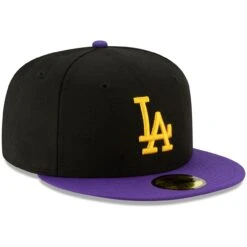 Men's LA New Era Black/Purple Crossover 59FIFTY Hat 6 Men's LA New Era Black/Purple Crossover 59FIFTY Hat -Baseball Sale Shop purple la crossover 59fifty hat pi3359000 altimages ff 3359406 be147bdf7f9e1cbdbe83alt3 full