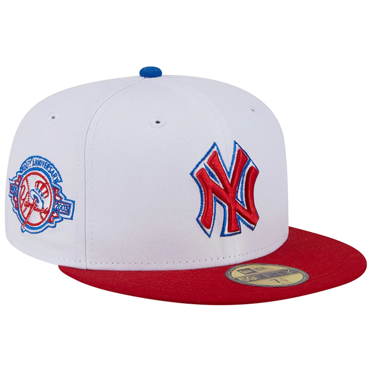 Men's New York Yankees New Era White/Red Undervisor 59FIFTY Fitted Hat 1 Men's New York Yankees New Era White/Red Undervisor 59FIFTY Fitted Hat