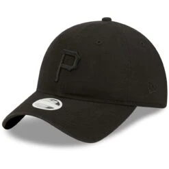 Women's Pittsburgh Pirates New Era Black On Black Core Classic II 9TWENTY Adjustable Hat